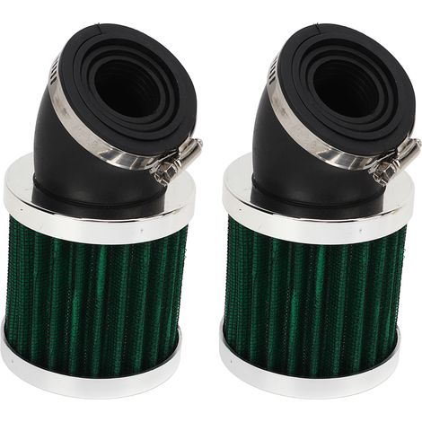 2 Filtres à Air Moto Puissance Améliorée Filtration Performante Universel 22-48mm 50cc 70cc 90cc 125cc Scooter Moto Argent Vert (1/5)