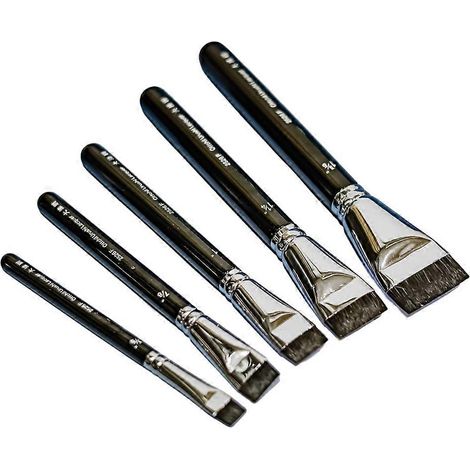 Ensemble de 5 pinceaux professionnels Artsecret Urushi à laquepoils courts naturelsoutils de peinture à l'huile. (1/5)