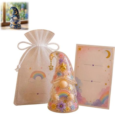 Gnome de soutien émotionnel décoration motivante pour bureau cadeau d'encouragement amis famille collègues - blanc (1/5)