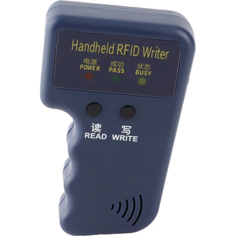Grabador/copiador/lector/duplicador RFID portátil de 125 kHz con 10 etiquetas de identificación. (1/5)
