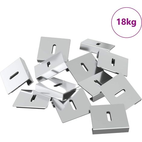 Mirror Hold Bracket 340 pcs Nickel 35 x 30 x 8.3 mm Steel vidaXL