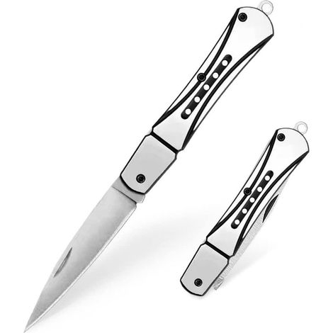 Klappmesser mit Schlüsselring, Mini Taschenmesser, Ganzkörpermetall, EDC für Outdoor Camping