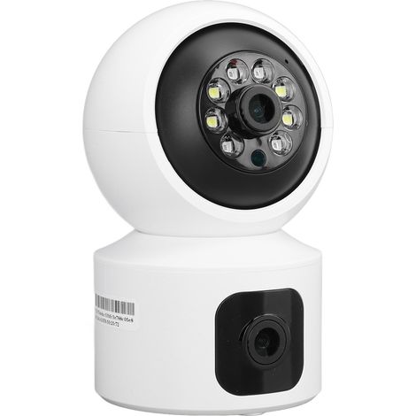 Caméra de sécurité intérieure 2160x1920, double objectif, communication bidirectionnelle, vision nocturne, panorama à 360°, détection de mouvement, WiFi, caméra pour animaux domestiques pour la maison (1/5)