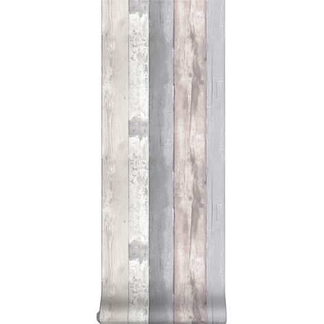 vtwonen - Vliestapete - Holzbohlen - Grau - Vleistapete - 10m x 52cm