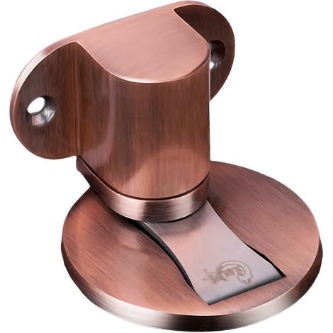 Magnetischer Türstopper aus Edelstahl, Bodenriegel ohne Bohren, schwarz/rotbronze (1/5)