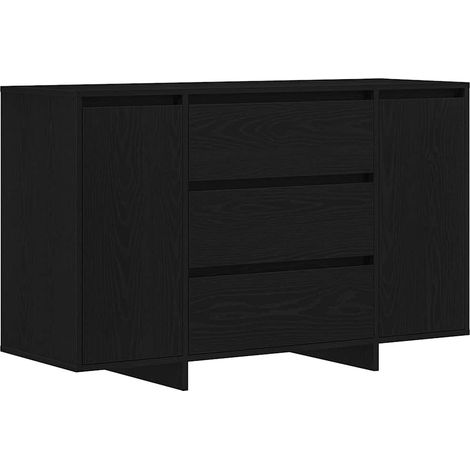 Maison Exclusive - Credenza Rovere Nero 120 x 41 x 75 cm Legno multistrato