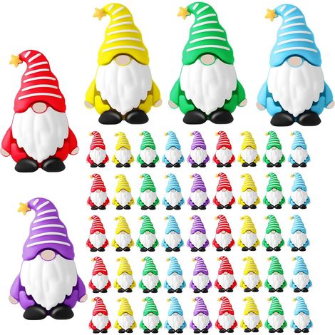 Petites Figurines de Nains de Jardin - 50 Pièces Modèle de Figurine de Pâques Décorative - Gnomes de Pâques  pour Terrasse Table de Chevet Bureau Bibliothèque (1/5)