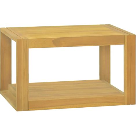 Armario de pared para baño de 60 x 45 x 35 cm almacenamiento práctico estilo moderno madera de teca natural 020046961 (1/5)