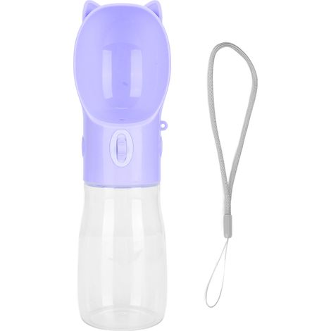 Gourde pour chien/chiot/lapin, étanche, compatible lave-vaisselle, 380 ml, violette, taille S (1/5)