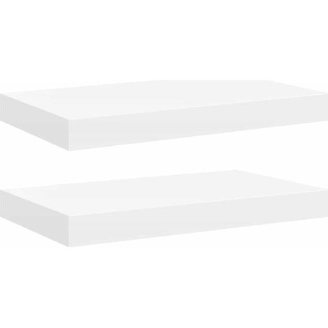 Maison Exclusive - Schweberegale 2 Stk. Weiß 40x23x3,8 cm MDF