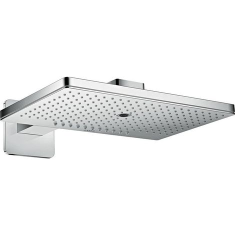 tête de douche 460 x 300 3jetavec bras de douche 450 mm, rosace SoftCube chroméé