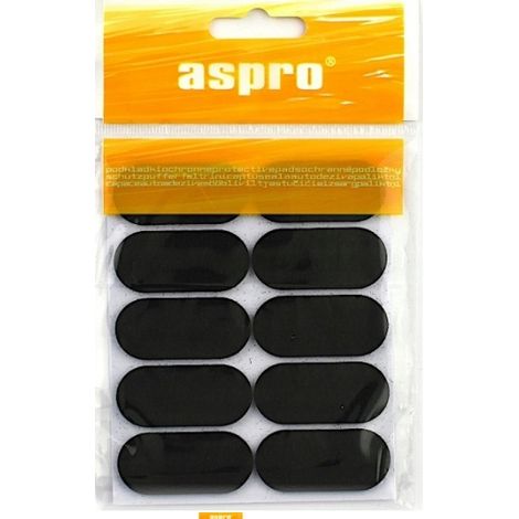 Almohadillas de fieltro autoadhesivas de 2x4,4 cm, color negro, 10 unidades.