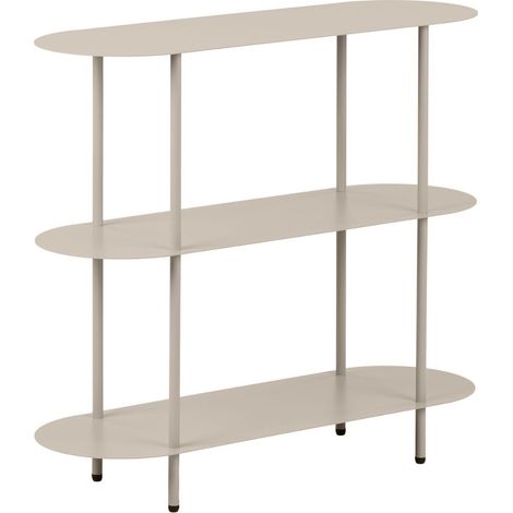 Etagère 3 plateaux arrondis en métal laqué sable - ELYAG (1/5)