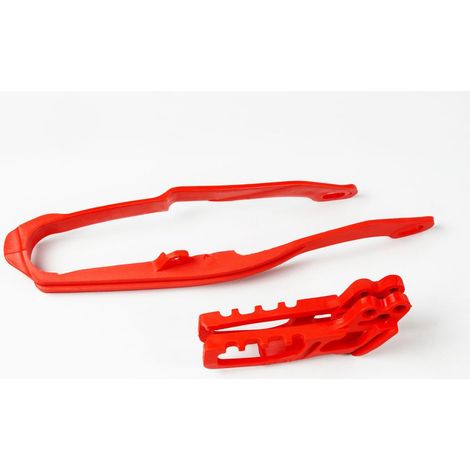 Set UFO Slide + Guidacatena per Honda CR 125/250, CRF 250R/X, 450R/X '05-06, Rosso