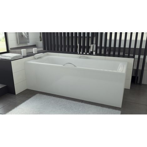Azura Home Design – Baignoire balnéo VENETO 140 x 70 cm – Acrylique renforcé fibre de verre – Cuve ergonomique – Tablier inclus – Garantie 10 ans (1/7)