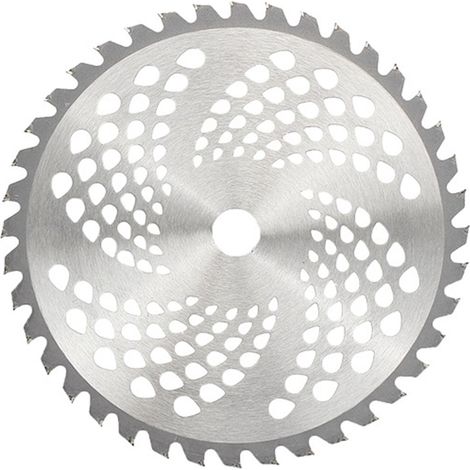 Ersatz-Kreissägeblatt aus Aluminiumlegierung mit 40 Zähnen und Löchern für Rasenmäher und andere Nutzpflanzen. (1/5)
