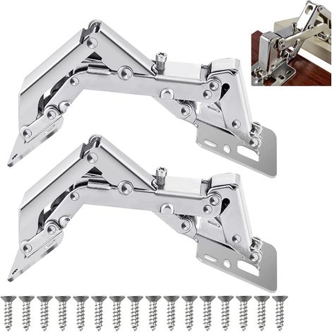 Cerniera per porta in acciaio laminato a freddo, angolo 170°, per ante di armadi, acciaio inossidabile, ZQKLA (1/5)