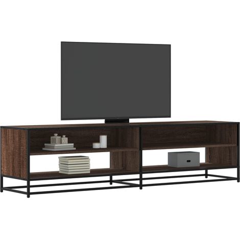 Mueble de TV madera de ingeniería marrón roble 180,5x40x46 cm