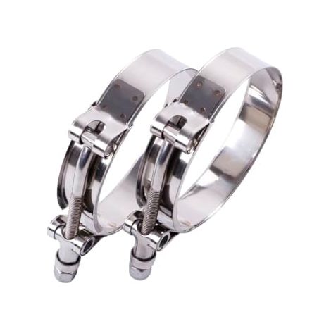 LUXERA,95-103mm Colliers de serrage à boulon en T Acier inoxydable 304 Collier serrage, pour tuyau d'admission turbo (2 pièces) -