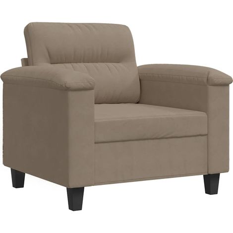 Chaise de canapé Taupe 60 cm Tissu microfibre (1/5)