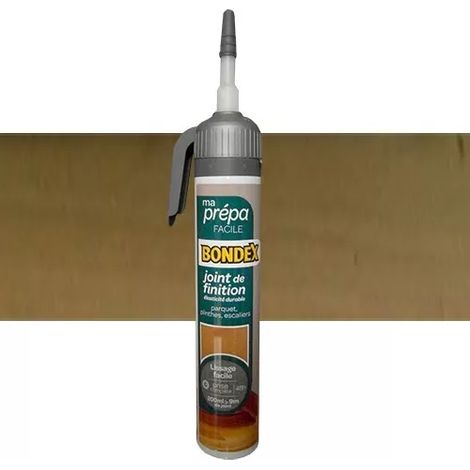 Bondex – Joint de finition acrylique 200ml – Pour bois dur et teck – Haute adhérence sans primaire – Élastique et lissage facile