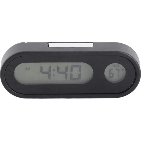 GARRYFIZH Horloge thermomètre de voiture 2 en 1, rétroéclairage LED, tableau de bord décoratif intérieur (1/5)
