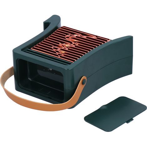 Wiederaufladbarer USB-Ventilator mit LED-Sprühfunktion, tragbarer Luftkühler für Wohn- und Esszimmer, grün (1/5)