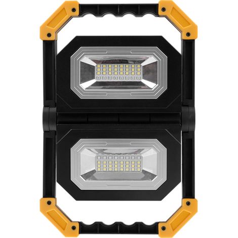 Linterna LED portátil de emergencia para uso en exteriores, resistente al agua con certificación IP65, recargable, con 2 niveles de brillo y luz estroboscópica azul/roja. Ideal para acampar, hacer sen (1/5)