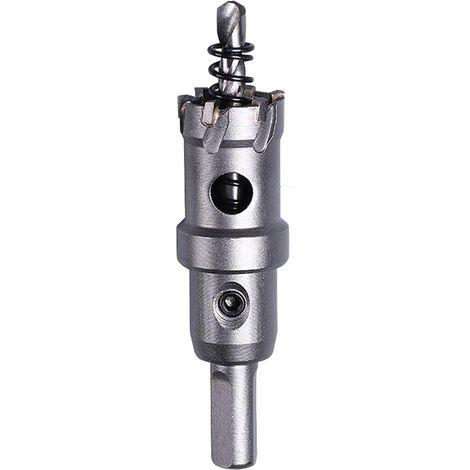 Bimetall-Hartmetall-Lochsäge zum Schneiden von 7/8 Zoll (22 mm) großen Löchern in Edelstahl.