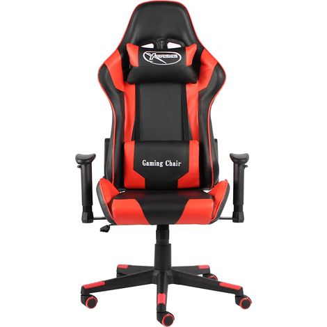 Maison Exclusive - Sedia da Gaming Girevole Rossa in PVC (1/5)