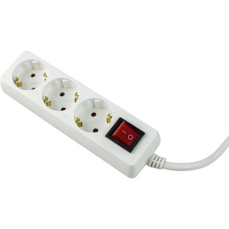 AS Schwabe 11391 Steckdosenleiste mit Schalter Weiß Schutzkontakt 1 St.