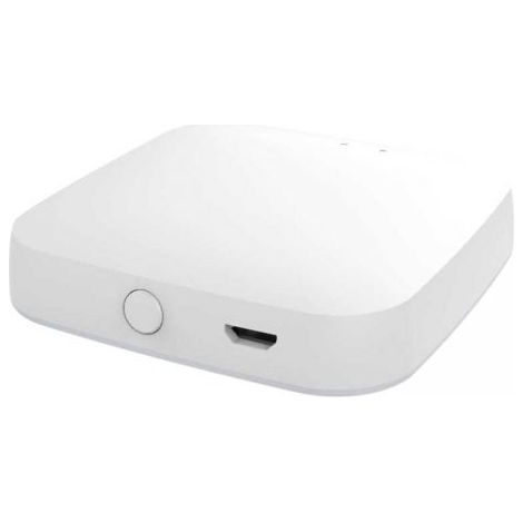 Gateway HUB Protocollo ZigBee 3.0, WIFI 2.4G TUYA, Smart Life, Bianco, 65X65X15mm