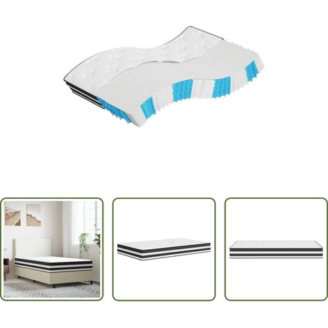 vidaXL Soutien du dos - Matelas à ressorts ensachés moyen 120x200 cm (1/5)