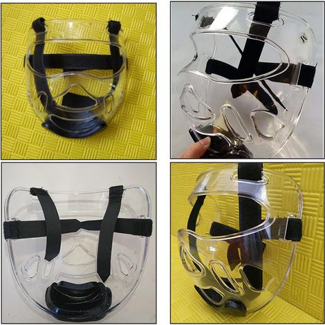 Casque de protection de taekwondo avec visière transparente, portable et amovible, pour enfants et adultes. (1/5)