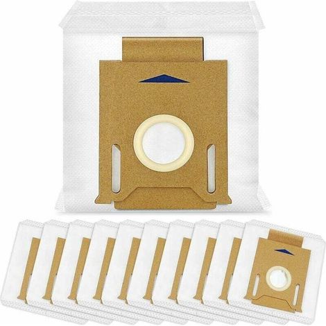 Un pack de 10 sacs d'aspirateur, compatible avec ECOVACS DEEBOT N8+ N8 Pro+ T8 T8+ T8 AIVI T8 AIVI+ T8 MAX T9+ DX93 DDX96 Pièces détachées aspirateur accessoires sac à poussière (1/4)