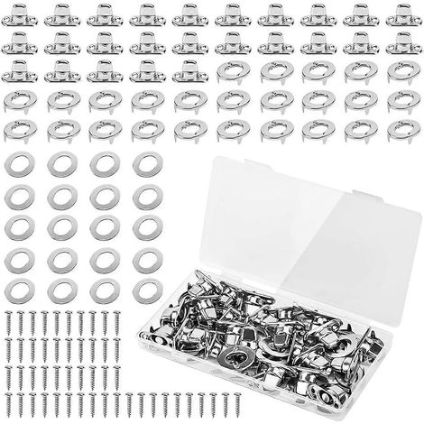 25 jeux de fixations à verrouillage par rotation de qualité marine, œillets à bouton tournant, goujons et vis en acier inoxydable pour Ca (1/4)