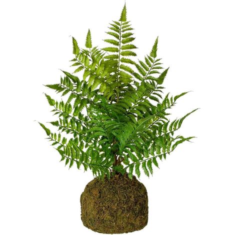 Kunstfarn Farnbusch Deko Zimmerpflanze 47cm Höhe Grünpflanze Garten Terrasse (1/5)