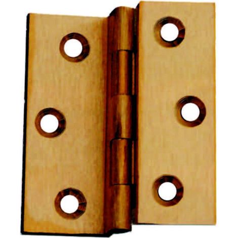 Cerniere ottone fresate doppie zancate - Specifiche: mm 40x35 - 24 pz
