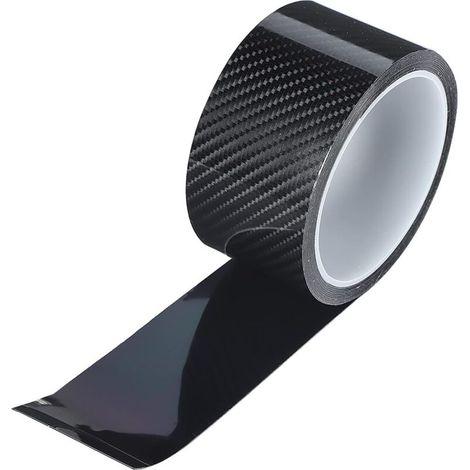 Lntyq Autocollant en Fibre de Carbone - Film de Protection en Fibre de Carbone Noir Autocollant de Protection de Bord de Porte de Voiture Autocollant Anti-Rayures(5CM3M) (1/5)