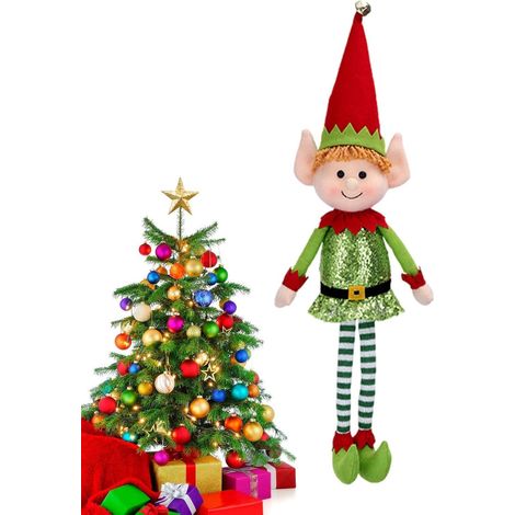 Peluche Lutins de Noël - Figurines Elfes Décoration Sapin,Figurines pour Mariage Intérieur Appui de Fenêtre Festin (1/5)