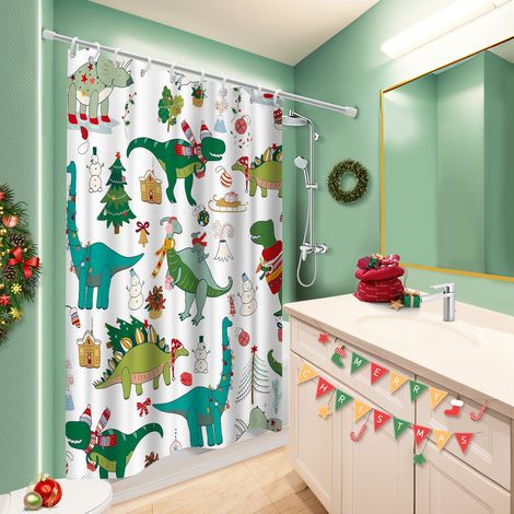 Rideau de douche en polyester 180x180 déco d‘intérieur cache baignoire pour personne allergique (1/5)