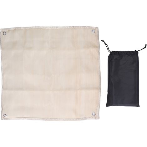 Ortviai Couverture anti-feu en fibre de verre 50 x 50 cm – résistance jusqu’à 550 °C, idéale cuisine, garage, voiture, bureau