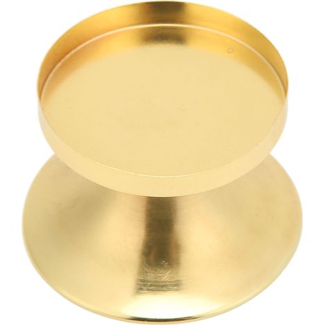 Porte-bougie de style européen plaqué or, rond, à base en corne, en métal, pour bougies chauffe-plat parfumées. (1/5)