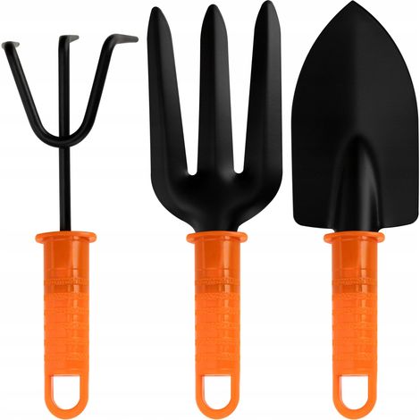 GARTENGERÄTE-SET RECHEN SCHAUFEL SPATEN 3-IN-1 MINI-GARTEN-SET