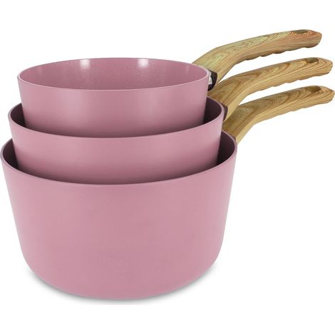 Set de 3 casseroles en aluminium recyclé, COLORAMA (1/2)