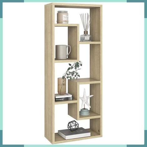 803014 étagère murale Chêne sonoma 36x16x90 cm Bois d'ingénierie (1/5)