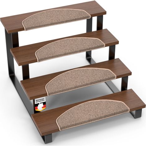 Stufenmatte London Pro Halbrund Beige 15er Set