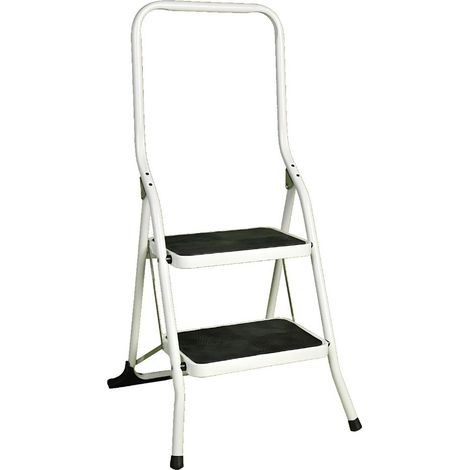 Facilitys – Escabeau marchepied pliable 2 marches – Capacité 150 kg – Acier avec marches antidérapantes – Norme NF EN 14183 pour sécurité maximale