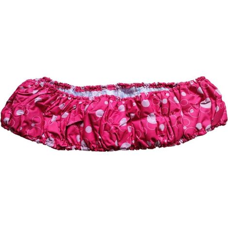 91 cm Mini-Trampolin-Schutzhülle, kleine runde Trampolin-Sicherheitsmatte mit 6 Löchern, reißfestes Oxford-Gewebe, einfach zu installieren, Bubble Rose Red (1/4)