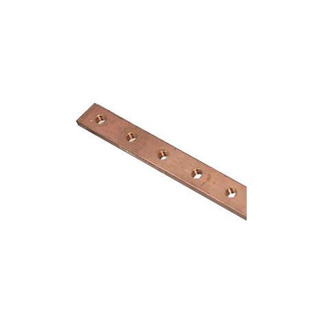 Legrand – Barre cuivre plate taraudée 12x2mm – 110A admissibles – Longueur 990mm – Pour raccordement conducteurs de protection (1/3)